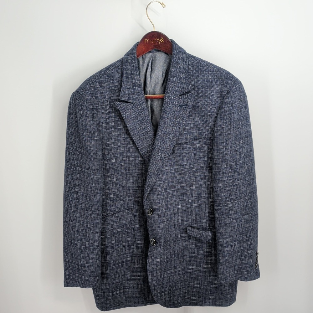 Joseph Abboud Slim Fit Soft Expression Sport Coat Blazer Indigo Blue Size 46 R